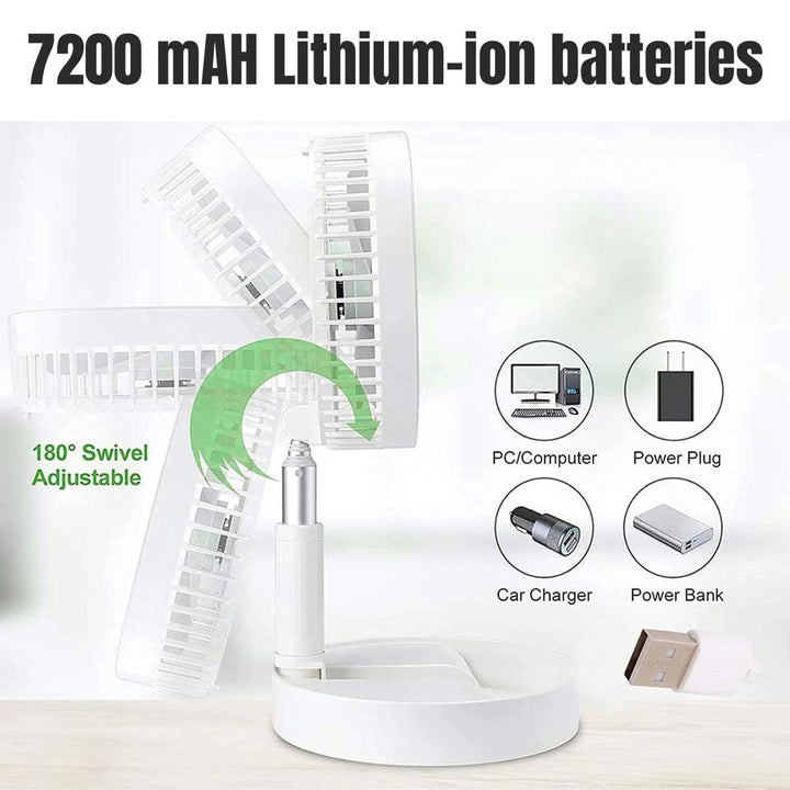 Powerful Rechargeable Table Fan