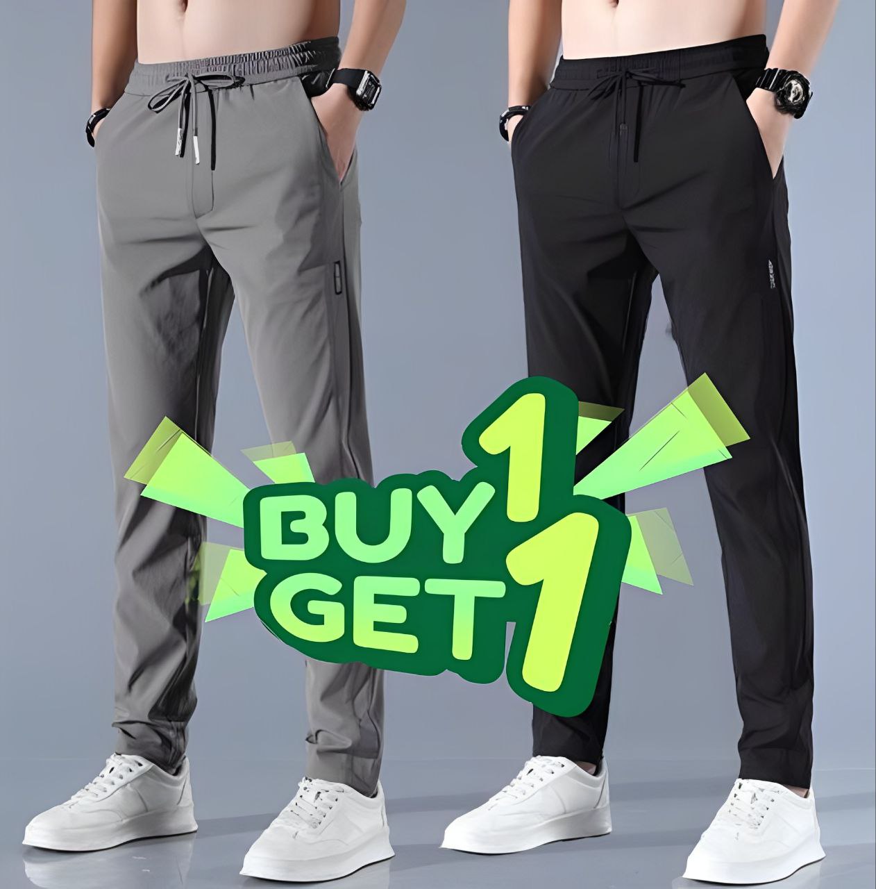 SWIFIT™ Track Pants {BUY 1 GET 1 FREE} - Black & Grey