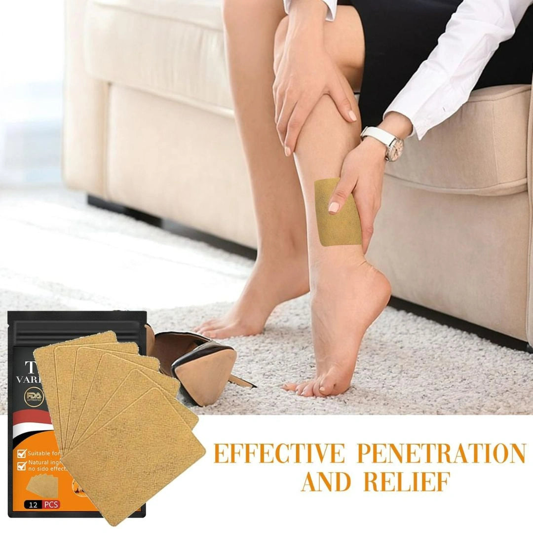 Kenko™ Spider & Varicose Vein Patches | Natural Herbal Therapy for Swelling, Fatigue & Vein Health